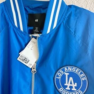 H&M Bright Blue Dodgers Bomber Jacket